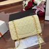 Bolso de diseñador clásico Bolso de mujer de lujo Bolsos de cadena de hombro Celosía de diamante Bolsos cruzados de cuero genuino para mujer Bolsos de dama 9 colores de calidad superior