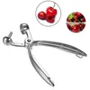 Fruit Vegetable Tools 1PC Metal Aluminum Cherry Pitters Olives Pitter Pits Easy Removal Core Squeeze Clamp Seeder Creative Kitchen Nutcracker 230729