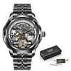 Armbanduhren Herren mechanische Uhren Automatikwerk Tourbillon Original seltene unvergessliche männliche Uhr wasserdichte elegante Uhr