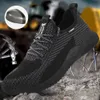 Safety Shoes Steel Head Anti-smashing Anti-piercing Air Cushion Fly Woven Light Comfortable Wear-resistant Work Protection Safety Shoes Men 230729