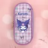 Cartoon PU Storage Bag Stationery Case Pencil Pouch Kurumi Students Large Capacity Double Zipper White Cosmetic Storage DHL