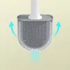 Zestaw akcesoriów do kąpieli silikonowe szczotka do toalety miękkie miękkie włosie szczotki do mycia akcesoria WC z uchwytem narzędziem do czyszczenia łazienki
