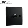 Black color 1 gang 2 way Wall Switch and AC220250V Stainless steel panel Light Switch with black color toggle T200605258w