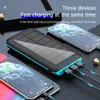 Mobiltelefon Power Banks Pinzheng 20000Mah Wireless Charging Power Bank för iPhone Xiaomi Solar Power Bank Extern Batterifattig laddare för Samsung L230824