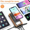 Mobiltelefon Power Banks Solar Power Bank 30000MAH Tre försvar Portable Charger PowerBank Externt batteri Fast Charging för iPhone Xiaomi Poverbank L230728