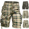 Men's Shorts Medium Pants Summer Cotton Comfortable Outdoor Sports Beach Trend Plaid Loose Straight Large Size Cargo 230729