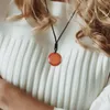 Pendant Necklaces Natural Agate Carved Auspicious Pattern Transit Amulet Amas Wealth Men Women Necklace