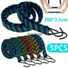 5PCS Car Bicycle Accessories Elastics Rubber Luggage Rope Cord Hooks Bikes Tie Roof Rack Strap Fixed Band Hook196S