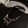 Choker Mädchen Y2K Halsketten Für Frauen Silber Farbe Edelstahl Nieten Büroklammer Anhänger Punk Goth Männer Kragen Schmuck