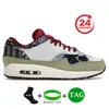 أعلى 1 87 Running Shoes Cactus Baroque Brown Saturn Gold Dark Mocha SP مفاهيم يانع Patta الأمواج الأسود الجامعة الأزرق المصمم أحذية رياضية للنساء المدربين