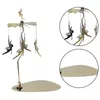 Candle Holders Carousel Wind Chime Holder With Tray Tea Light Home Decoration Dinner Wedding Bar Party Gift Candelabra