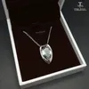 Strands Strings V shape pendant 925 sterling silver with natural green amethyst fine jewelry for girls Black Friday Christmas gift 230729