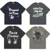 Men's T Shirts Sweat-wicking Breathable Brand Multi-color Broken Planet Short Sleeve Summer Skull Loose And Women's Y2k T-shirts