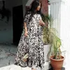 Etnische Kleding Afrikaanse Jurken Voor Vrouwen 2021 Dashiki Zomer Plus Size Luipaard Lange Maxi Jurk Traditionele Fee Losse Dreams233j