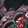 Scarves 120 120cm Women Russian Style Floral Printed Bandana Shawl Retro Flower National Square Scarf Babushka Hair Wrap Hijab