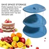 Plates Three-tier Cake Stand Collapsible Snack Rack Folding Cupcake Space-saving Pastry Serving Tray For Weddings Parties Home