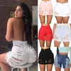 Jeans pour femmes Hollow Slim Denim Glands Holey Up Sexy Pantalons Fashion Women Button Shorts