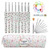 Dried Flowers Soft Handle Crochet Hook Set Wool Yarn Compilation Tools Sweater Needle 230729