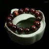 Strand Men's Red Tiger's Eye Armband Natural Tiger med solrosspärlor