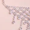 Tour de cou étincelant creux collier chaîne strass collier gemme cristal gros femmes fête bijoux cadeaux