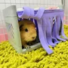 Kedi Taşıyıcıları Nefes Alabilir Hamster Cage Perde Rahat Yemeli Gizlen House Asılı Yumuşak Guinea Domuz Kapısı