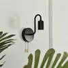 Luminária de parede moderna minimalista com zíper de metal vintage industrial E27 com luz interruptor para quarto corredor loft