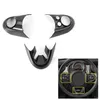 Steering Wheel Covers 3Pcs Set Carbon Fiber Style Frame Cover Trim For MINI Cooper F55 F56 2021-2021 Car Interior Decorative Acces2845