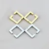 Backs Earrings Square Geometric Rectangle Clip Stainless Steel Silver Color Ear Huggie Hoops Stylish Dangle Minimalist Boho