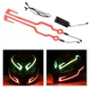 2 Pcs Waterproof Helmet Motorcycle Light Riding Signal EL Strip Flashing LED Durable Kit Bar 3 Modes Scooter Helmet216b