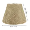 Wall Lamp Rattan Lampshade Vintage Hand Woven Shade Cover Rustic Hanging Chandelier For Bar Cafe Living Room