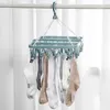 Hangers Sock Dryer Swivel Clothes Drying Clip Rack Lingerie With 32 Clips For Indoor Outdoor Wet And Dry