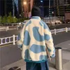 Jaquetas masculinas Jaqueta de veludo Masculino Versão coreana de Harajuku Tendência inverno Espessamento Casal Vestir Streetwear Top Camisa Moletom Juvenil