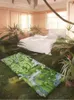 Mattor Mossy Mönster Färgglada handgjorda 3D -ull Tufting Area Rug Nordic Size Bedside Carpet Decorative Living Room Villa