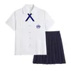 Kleding Sets Cosplay Chinese Schooluniform Meisje Klasse JK Uniformen 3 Stuks Student Geplooide Rokken Kleding Seifuku Wit Shirt sexy