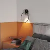 Wandlamp Messing Ring LED Dimmen Slaapkamer Foyer Verlichting Zwart Goud Metaal Minimalistisch Binnen Modern Koper Blaker