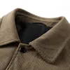 Jaquetas masculinas primavera 2023 jaqueta de veludo cotelê jovem e meia-idade casaco lapela casual