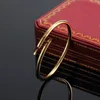 fashion designer bracelets mens Bangles love Charm nail Bracelets Chain 18K gold plated stainless steel for Women&Girl Wedding Mother's Day Jewelry Women wholesale