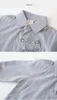 キッズシャツ男の子の男の子シャツキッズボーイズブラウスコットンソフトソリッドラーブラペルシャツトップカジュアルチルドレンボーイズシャツファッション2023 x0728