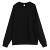 Men's Hoodies 2023 Casual Pure Cotton Loose Off Shoulder Long Sleeve Oversize Crew Neck Pullover Solid Color Sweatshirt