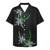 Men's Casual Shirts Polynesian Tribal Fijian Totem Tattoo Fiji Prints Summer Hawaiian Shirt For Men Beach Clothing Fashion Short Sleeve