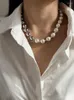 Choker LONDANY Collier Minorité Conception Perle Hommes Femmes Sans Soudure Magnétique Détachable Multi-usages Clavicule Bracelet Bijoux
