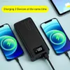 Banques d'alimentation pour téléphone portable Banque d'alimentation 30000mAh TypeC Micro USB C Powerbank LED Affichage Chargeur de batterie externe portable 30000 mAh pour iPhone Xiaomi Tablet L230728