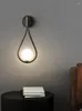 Lampa ścienna sypialnia głowa Light Luksusowa szklana piłka osobowość kreatywna korytarz korytarza korytarz