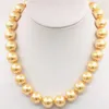 Ketten 12mm Runde Goldene Südsee Shell Perle Halskette Perlen DIY Frauen Mode Schmuck Machen Lenkrad Verschluss Großhandelspreis