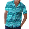 Men's Casual Shirts 2023 Stylish Clothing Spring Summer Top Hawaii Flower Printed Turndown Collar Short-sleeved