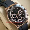 BT Better Factory Watches TH-12.2mm 116515 40mm Black Panda Ceramic Rose Gold CAL.4130 Movement Mechanical Automatic Chronograph Mens Watch Men's Wristwatches Rubber