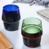 Wine Glasses Colored Glass Water Cup Whisky Flat Bottom Coffee Teacup Household Personal