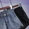 Frauen Shorts Vintage Casual Elegante Mode Sexy Breites Bein Hohe Taille Sommer Jean Denim Weibliche Kleidung Kurze Hosen