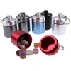 Storage Bottles 1pcs Aluminum Alloy Cartridge Sealed Metal Can With Key Ring Coin Earplug Bottle Container