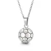 Pendant Necklaces Fashion Sport Ball Jewelry Trendy Men Stainless Steel Soccer Necklace Basketball Link Chain Women Accessories